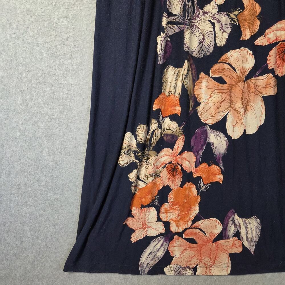 Tommy Bahama Blue Orchid Rua Sleeveless Twist Front Maxi Dress Women's M Stretch - Picture 5 of 11